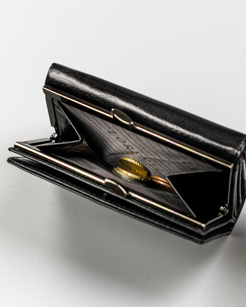 Skórzany portfel damski z portmonetką na bigiel — Lorenti - obrazek 13