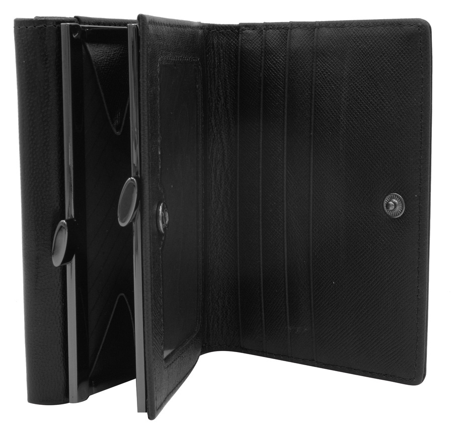 Skórzany portfel damski z portmonetką na bigiel — Lorenti - obrazek 3