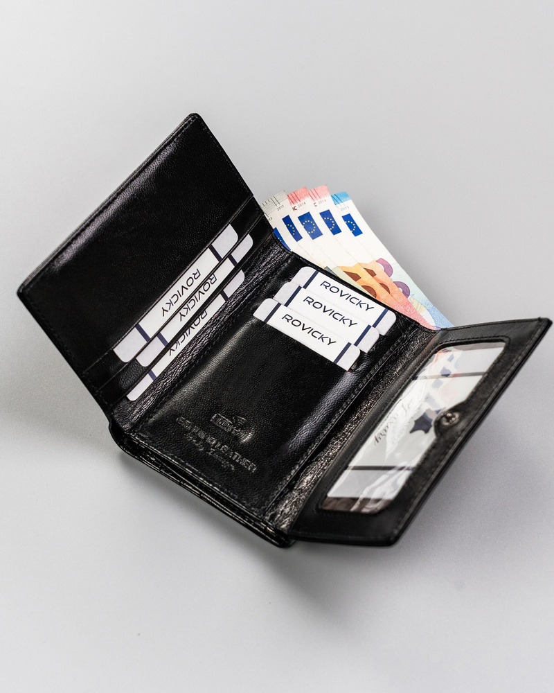 Skórzany portfel damski z portmonetką na bigiel — Lorenti - obrazek 12