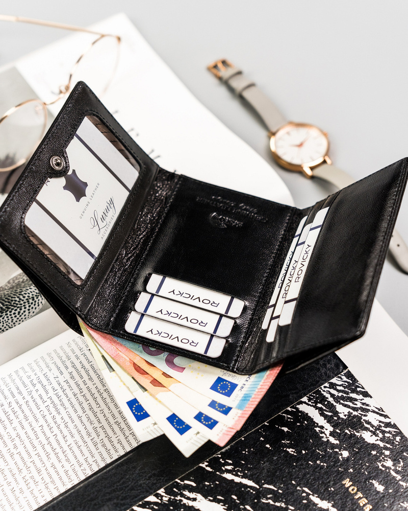 Skórzany portfel damski z portmonetką na bigiel — Lorenti - obrazek 9