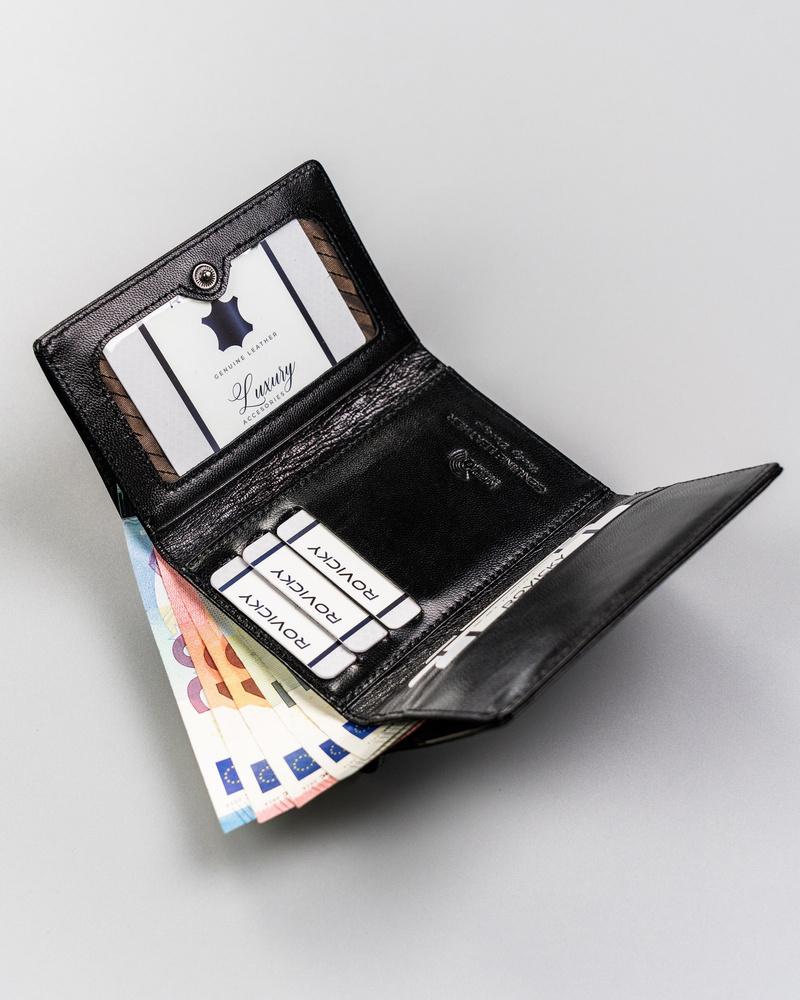 Skórzany portfel damski z portmonetką na bigiel — Lorenti - obrazek 10