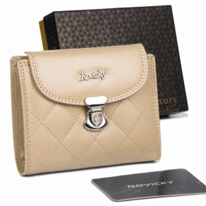 Średni, skórzany portfel damski na zatrzask - 4U Cavaldi