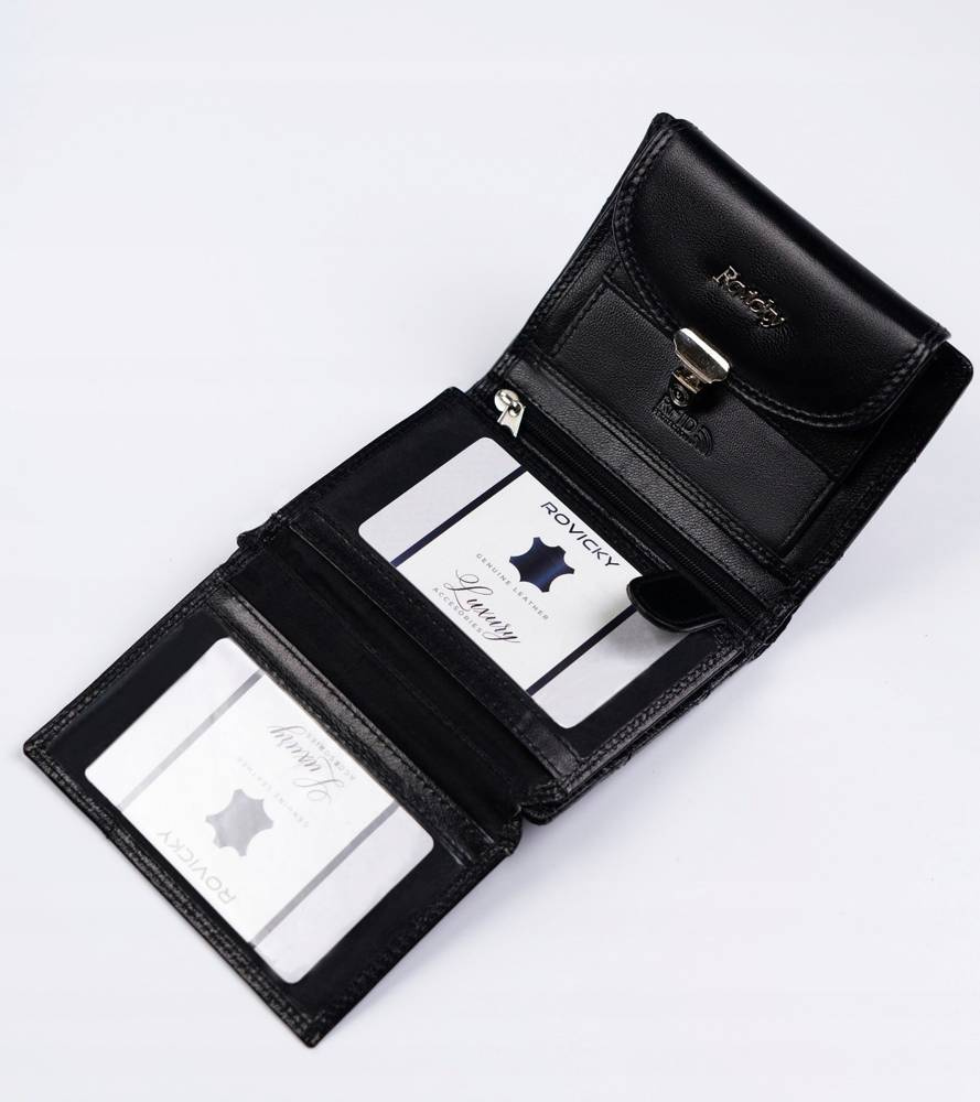 Średni, skórzany portfel damski na zatrzask - 4U Cavaldi - obrazek 4