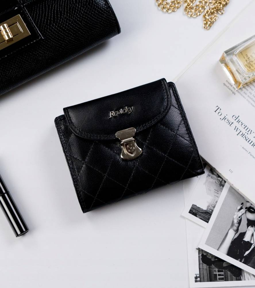 Średni, skórzany portfel damski na zatrzask - 4U Cavaldi - obrazek 8