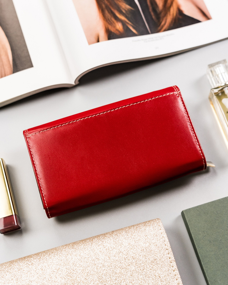 Duży, skórzany portfel damski z systemem RFID - Rovicky - obrazek 7