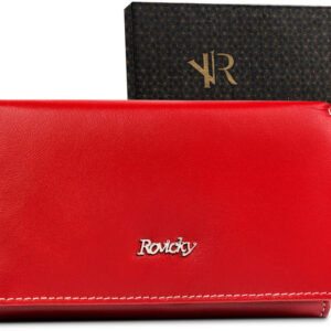 Stylowy portfel z kolorowej skóry naturalnej — Rovicky