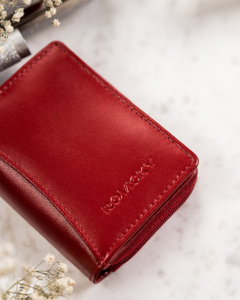 Kompaktowy skórzany portfel damski - Rovicky - obrazek 6