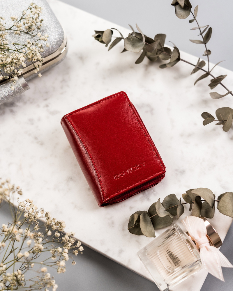 Kompaktowy skórzany portfel damski - Rovicky - obrazek 5