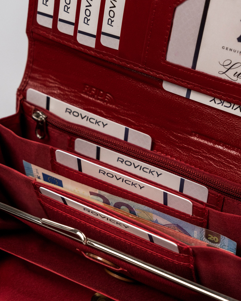 Duży skórzany portfel z systemem RFID Protect - Rovicky - obrazek 10