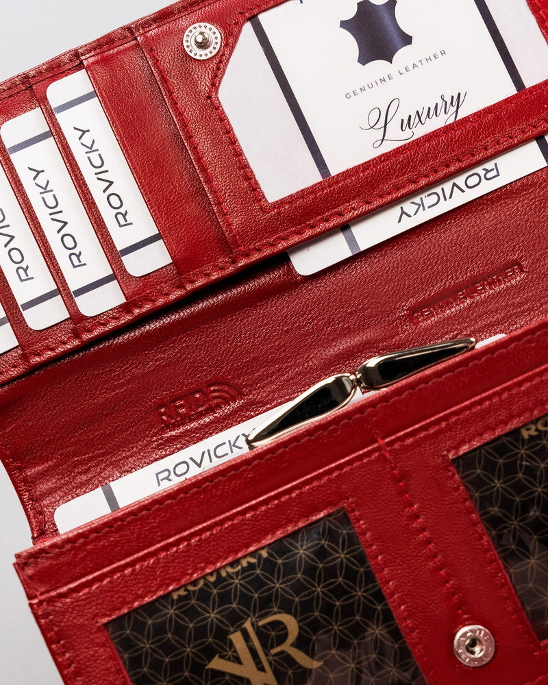 Duży skórzany portfel z systemem RFID Protect - Rovicky - obrazek 3