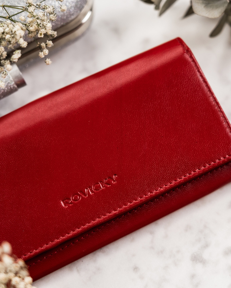 Duży skórzany portfel z systemem RFID Protect - Rovicky - obrazek 4