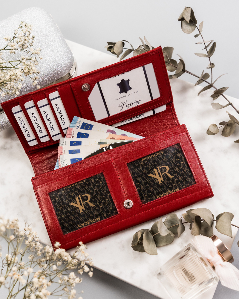 Duży skórzany portfel z systemem RFID Protect - Rovicky - obrazek 6