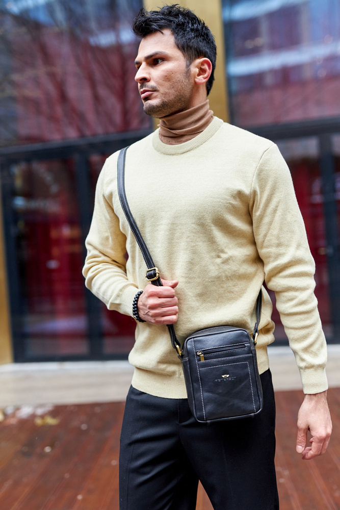 Skórzana torba męska do pracy — Peterson - obrazek 9