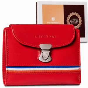 Skórzany portfel damski z systemem RFID — Peterson