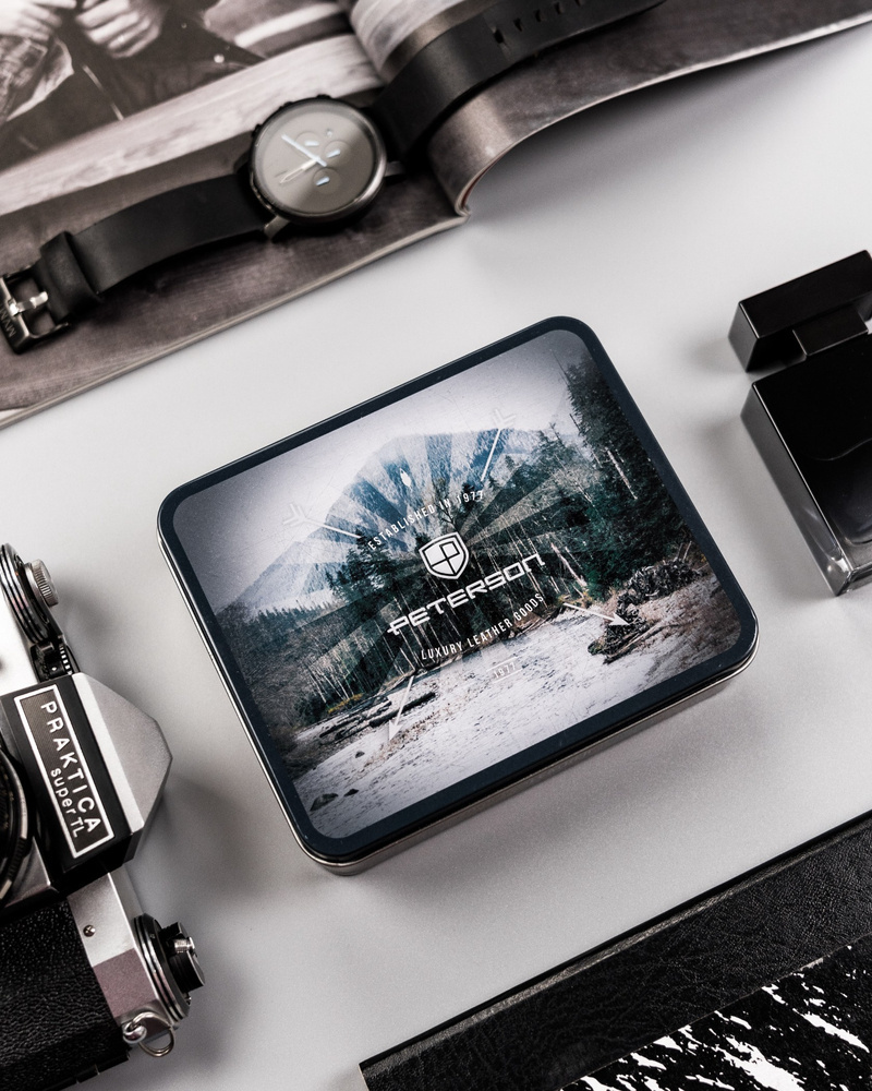 Skórzany portfel męski na karty — Peterson - obrazek 10