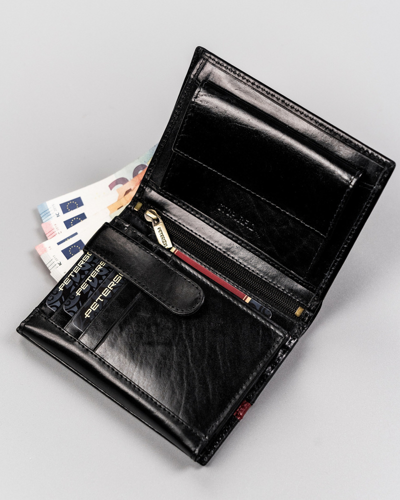 Skórzany portfel męski na karty — Peterson - obrazek 4
