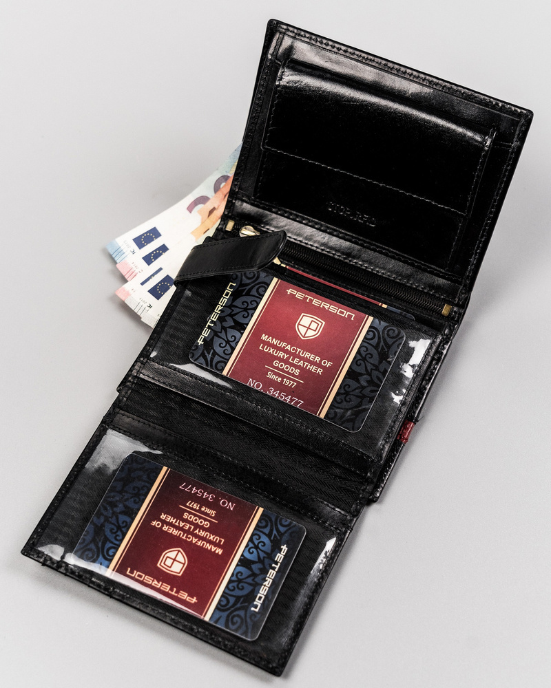 Skórzany portfel męski na karty — Peterson - obrazek 5