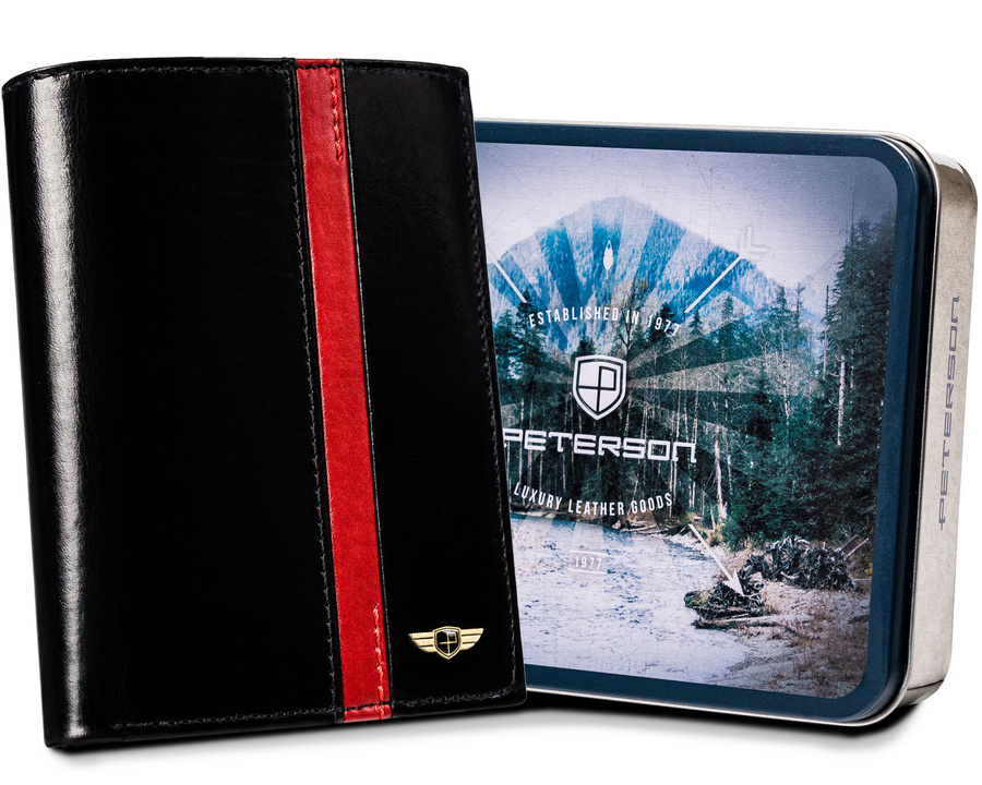 Skórzany portfel męski na karty — Peterson - obrazek 12