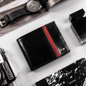 Elegancki portfel z nabłyszczanej skóry naturalnej — Peterson