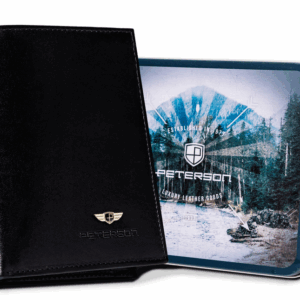 Duży, skórzany portfel męski bez zapięcia — Peterson