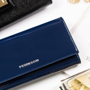 Lakierowany portfel w klasycznym kolorze - Peterson