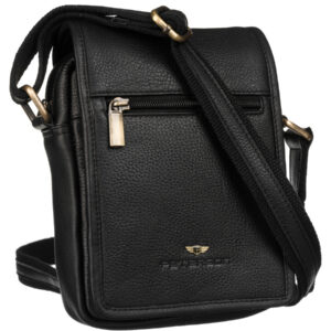 Skórzana listonoszka męska z kieszonkami - Peterson