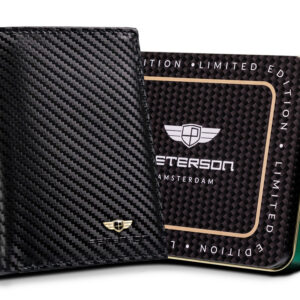 Skórzany portfel męski o karbowanym wykończeniu - Peterson