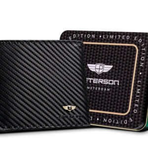 Poziomy, skórzany portfel męski CARBON - Peterson