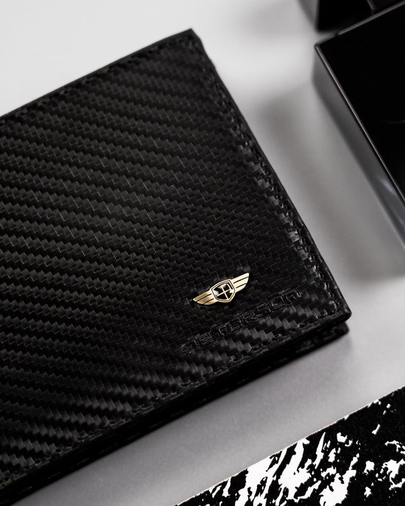 Poziomy, skórzany portfel męski CARBON - Peterson - obrazek 12