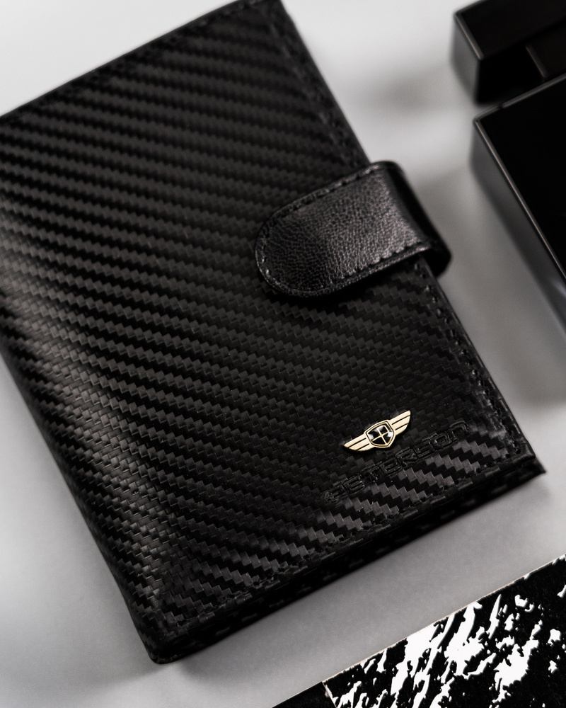 Skórzany portfel na karty carbon - Peterson - obrazek 11