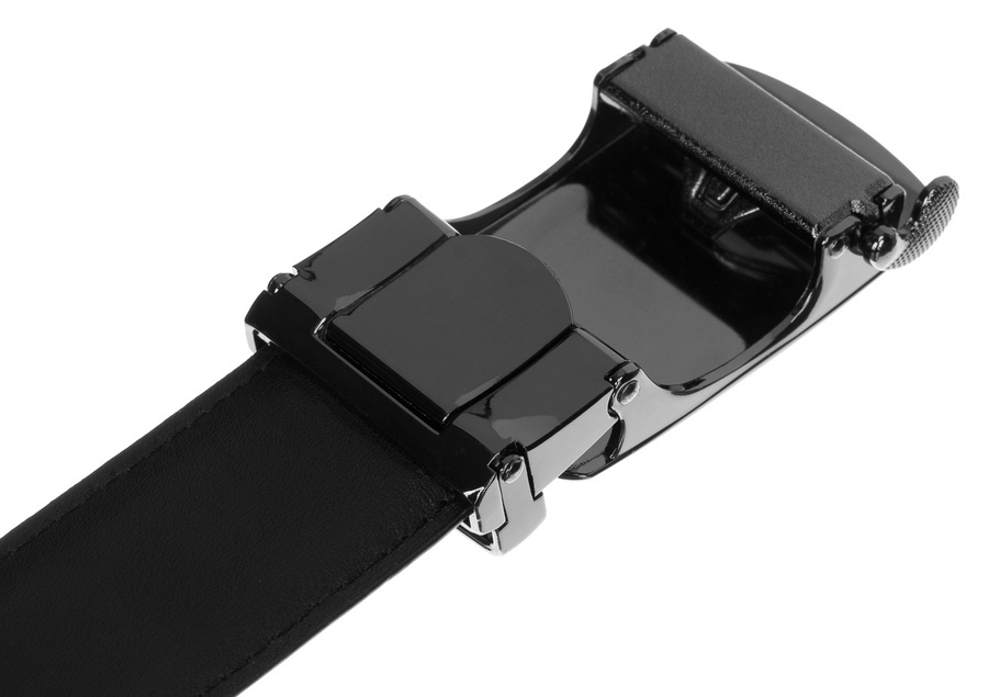 Męski pasek biznesowy z elegancką klamrą automatyczną - Peterson - obrazek 7