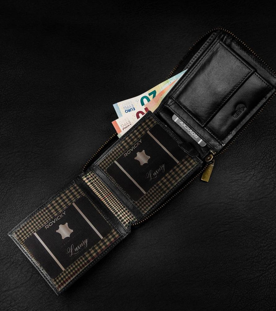 Duży, skórzany portfel męski na suwak - Always Wild - obrazek 7