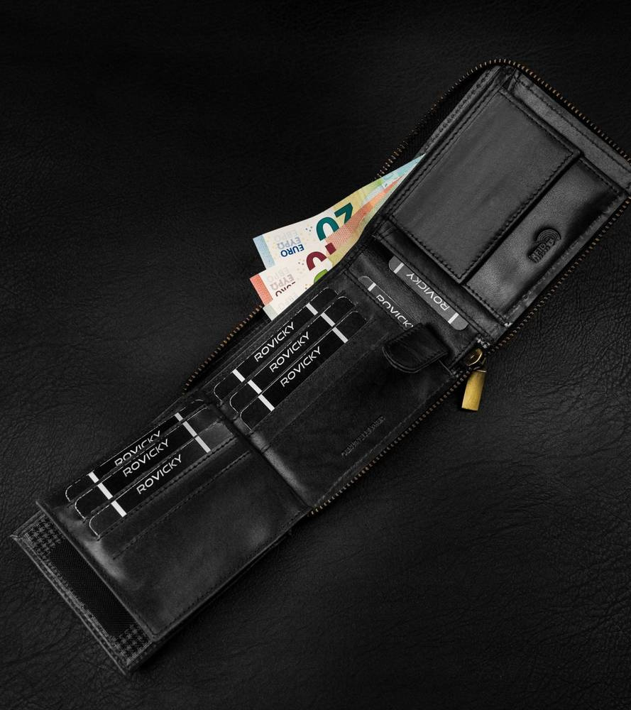 Duży, skórzany portfel męski na suwak - Always Wild - obrazek 8