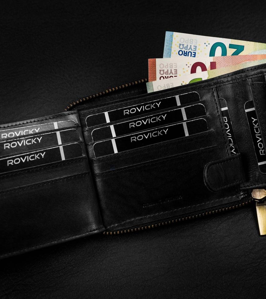 Duży, skórzany portfel męski na suwak - Always Wild - obrazek 5