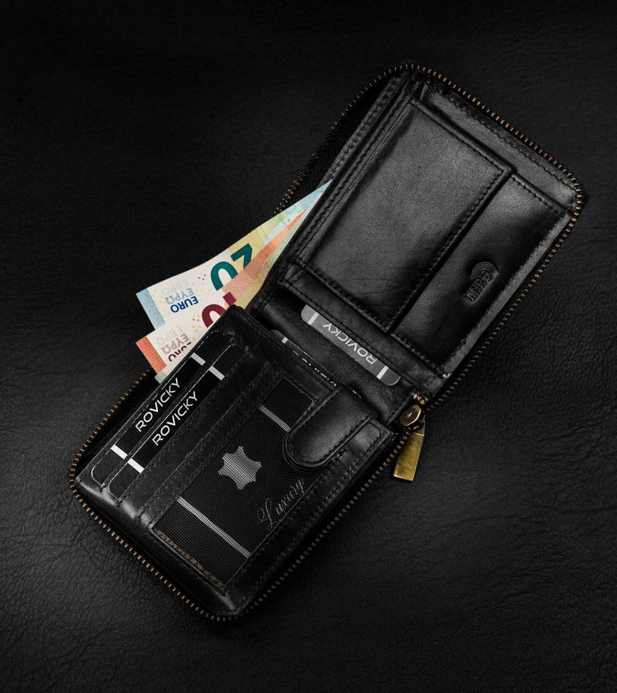 Duży, skórzany portfel męski na suwak - Always Wild - obrazek 4