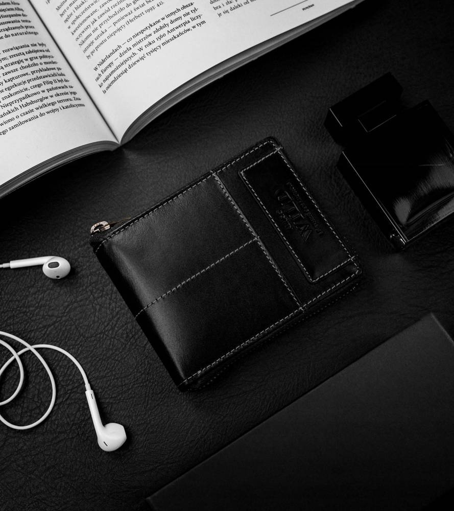 Duży, skórzany portfel męski na suwak - Always Wild - obrazek 12