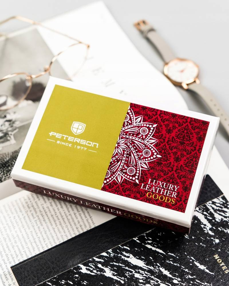 Mały, skórzany portfel damski z systemem RFID - Peterson - obrazek 5