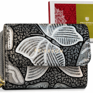 Mały, skórzany portfel damski z systemem RFID - Peterson