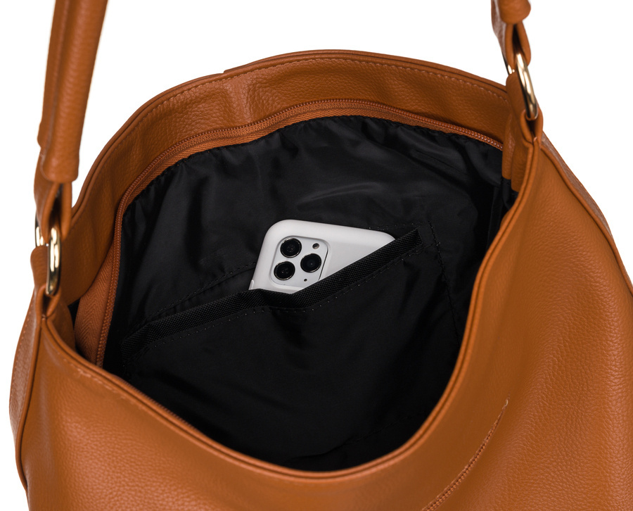 Duży shopper damski z szerokim paskiem - Peterson - obrazek 3