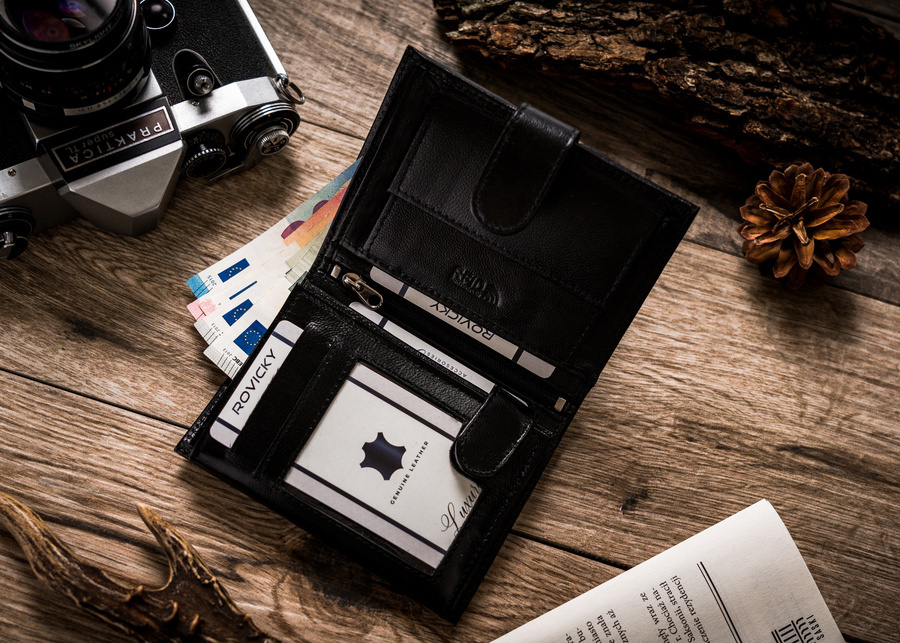 Klasyczny portfel męski na karty - Rovicky - obrazek 5