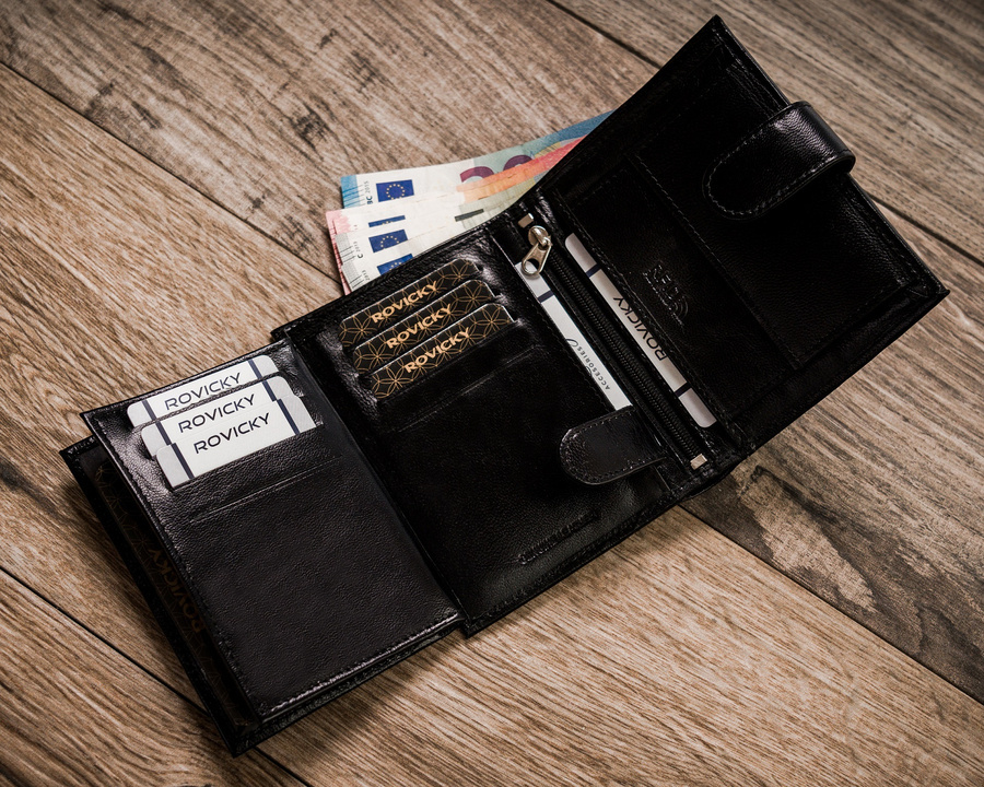 Klasyczny portfel męski na karty - Rovicky - obrazek 8