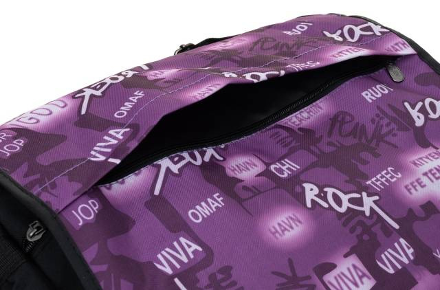 Młodzieżowa torba z poliestru z szerokim, regulowanym paskiem - Loren - obrazek 6