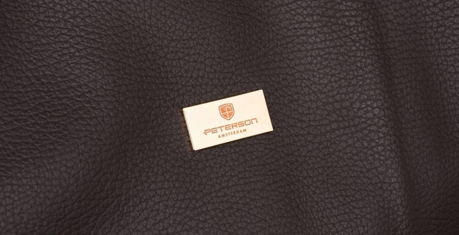 Shopperka w typie worka ze skóry naturalnej - Peterson - obrazek 6