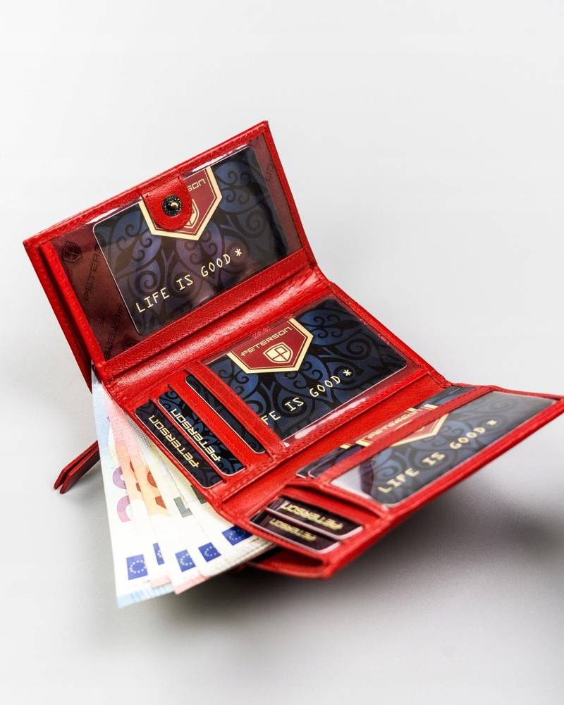 Elegancki portfel damski ze skóry naturalnej - Peterson - obrazek 6