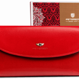 Elegancki, duży portfel damski ze skóry naturalnej - Peterson