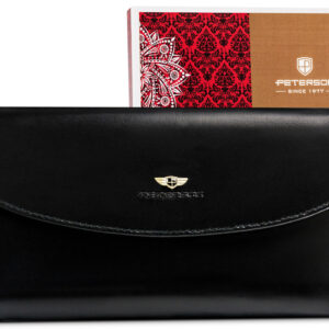 Elegancki, duży portfel damski ze skóry naturalnej - Peterson