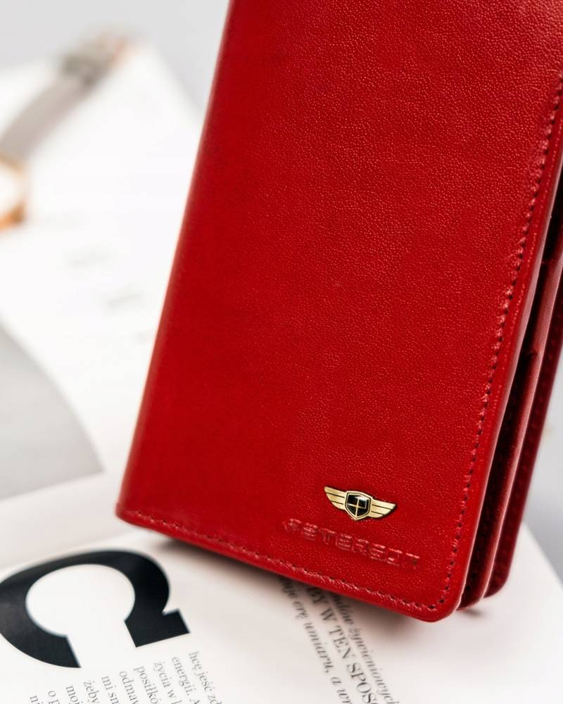 Duży, skórzany portfel damski z systemem RFID - Peterson - obrazek 4