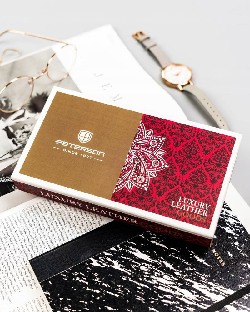 Duży, skórzany portfel damski z systemem RFID - Peterson - obrazek 9