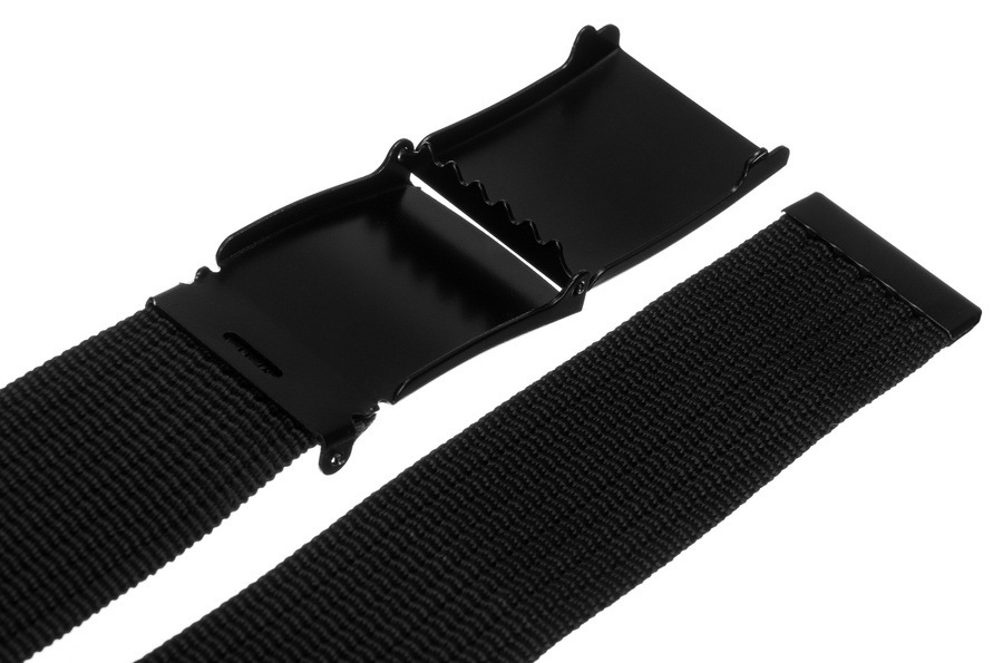 Czarny, parciany pasek męski - Peterson - obrazek 5