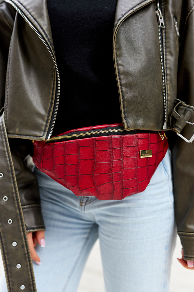 Klasyczna damska nerka biodrowa ze ekologicznej - Peterson - obrazek 9